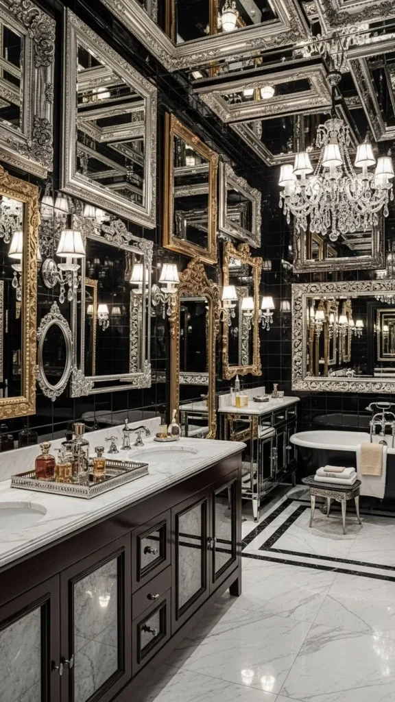 Mirror Layered Maximalist Bathroom