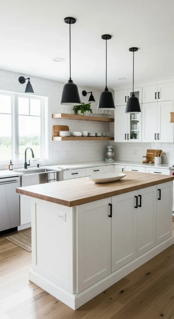 Modern Farmhouse with Black Accents