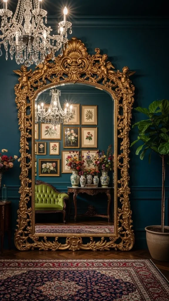 Oversized Mirrors With Ornate Frames