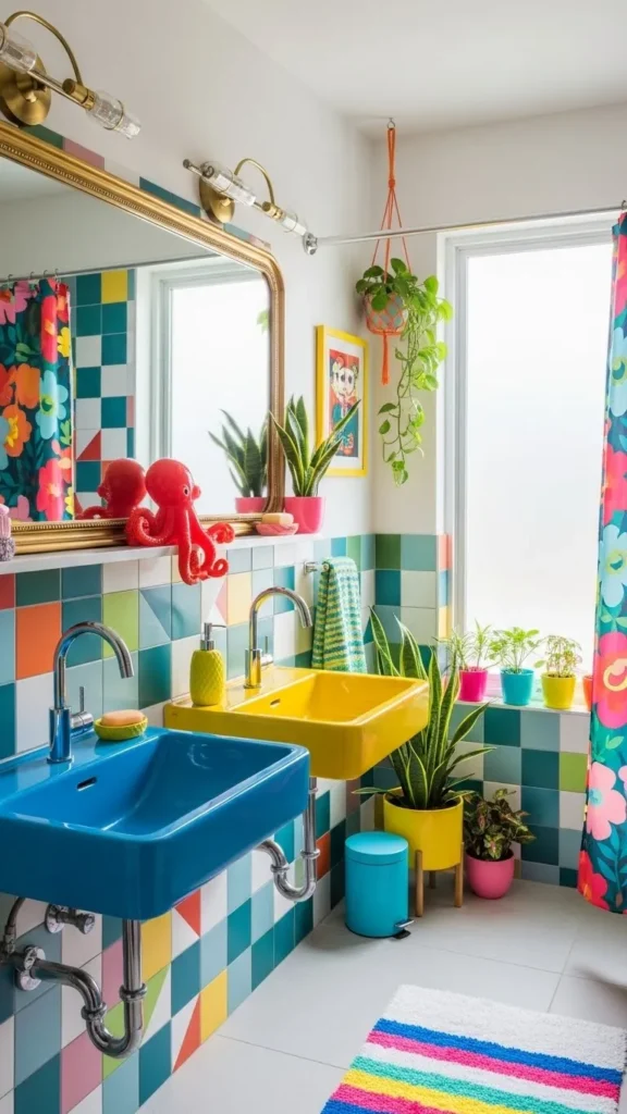 Playful Color Pop Bathroom