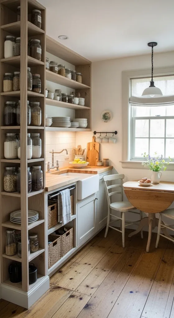 Small Farmhouse Kitchen with Smart Storage