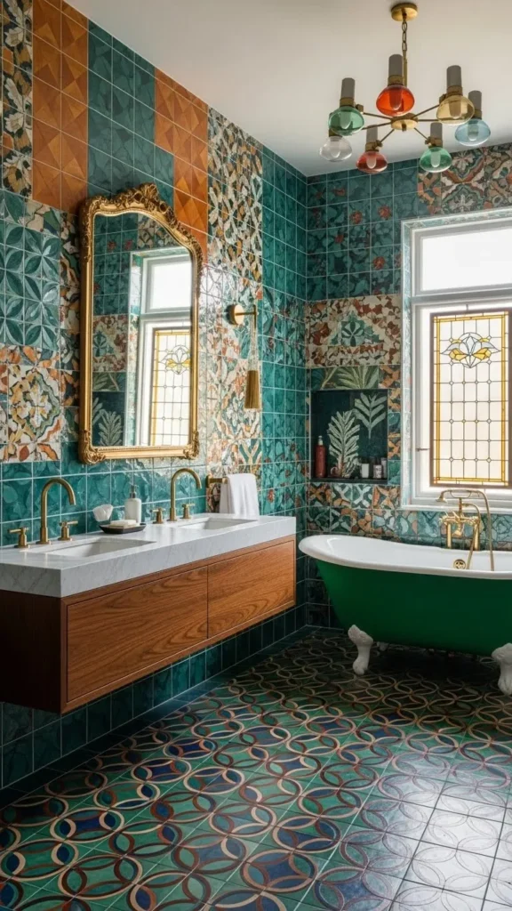 Statement Tile Explosion Bathroom
