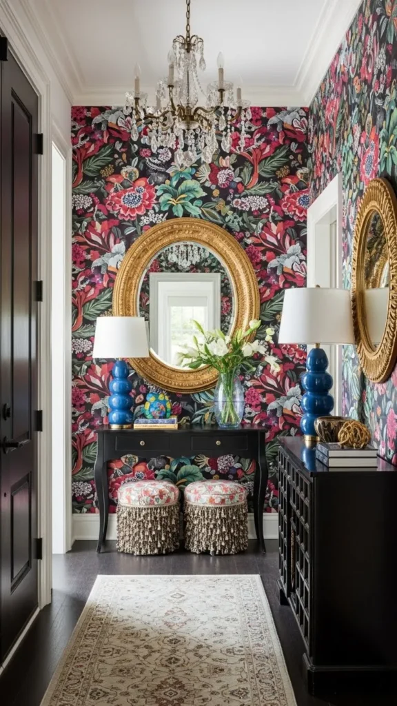 Statement Wallpaper With Dramatic Motifs