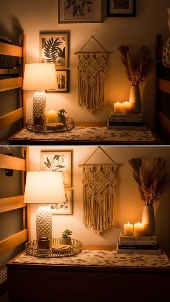 Warm Lighting and Styled Accents