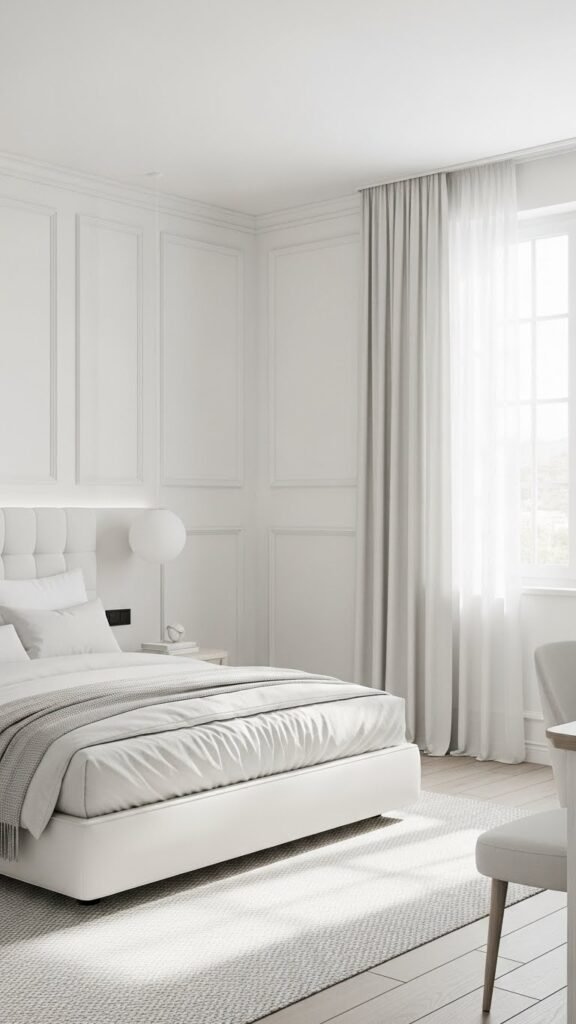 White Dominant Monochrome Serenity