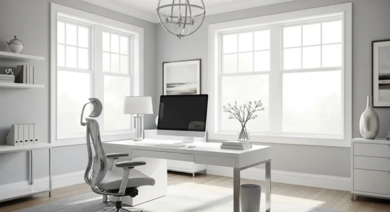 grey and white office ideas