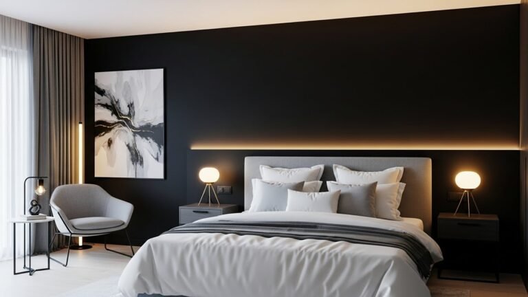 monochrome bedroom ideas