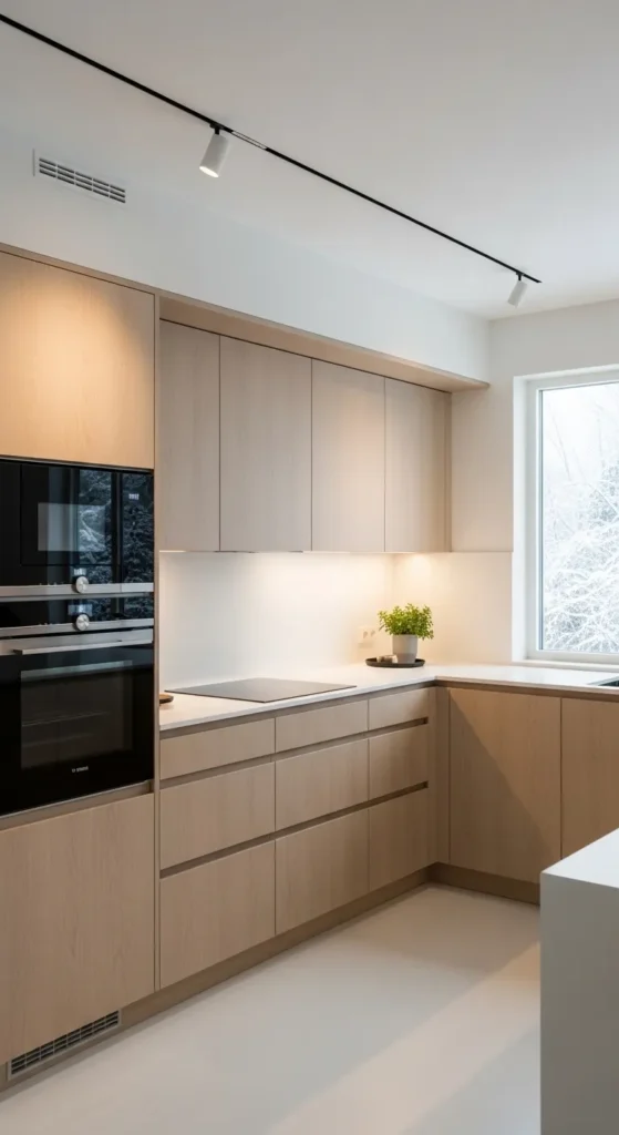 Scandinavian Kitchen with Integrated Appliances