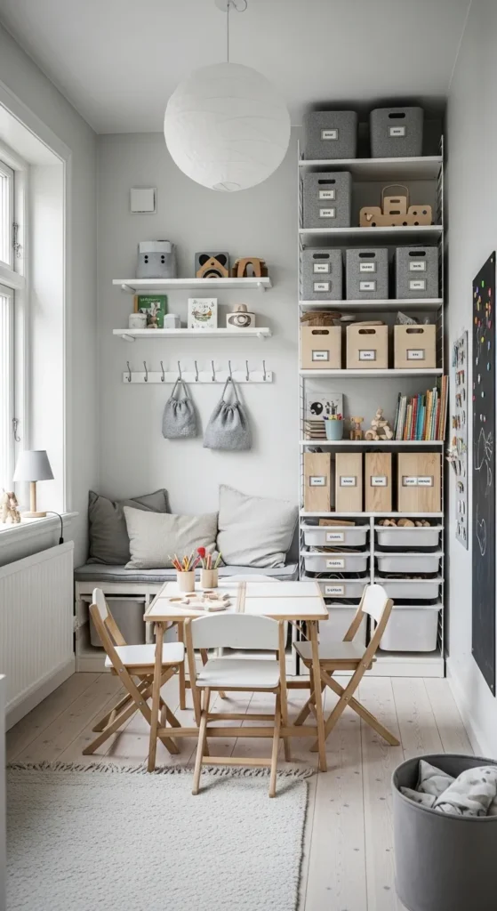 Small Scandi Playroom for Compact Spaces
