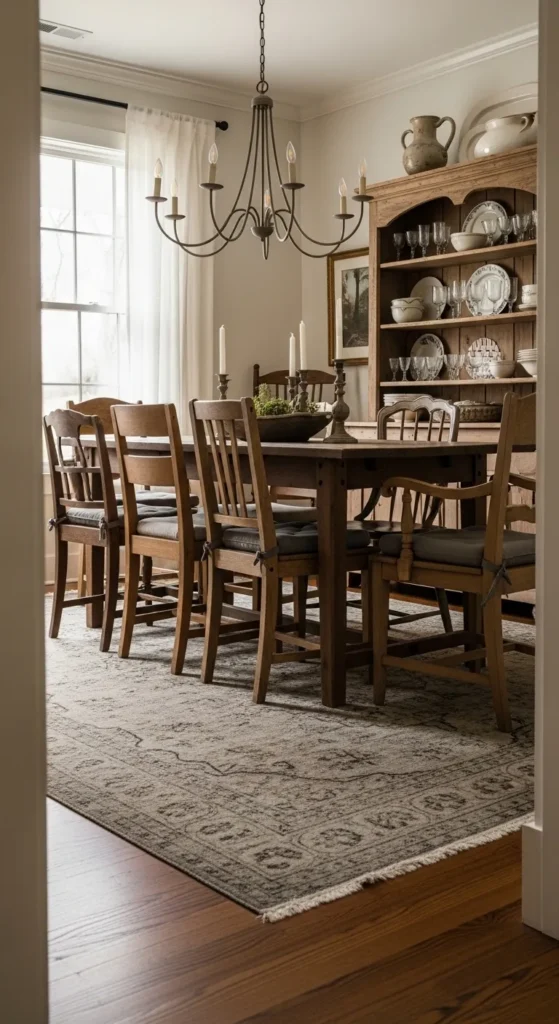 Cozy Area Rug Under the Table