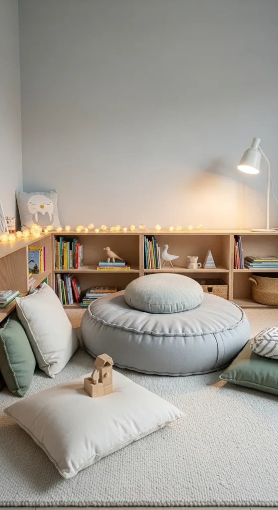 Scandi Playroom with Reading Nook Corner