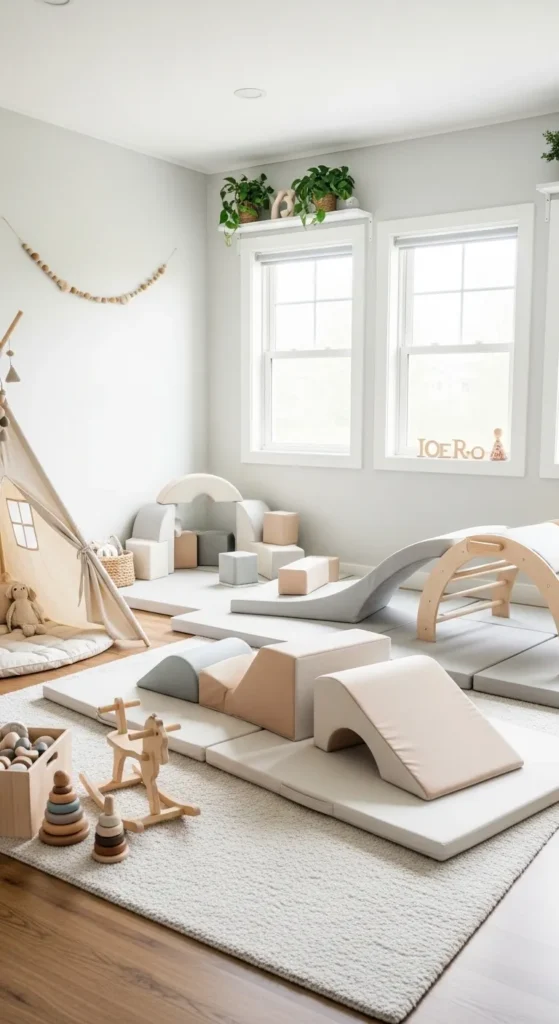 Scandi Playroom with Soft Play Elements