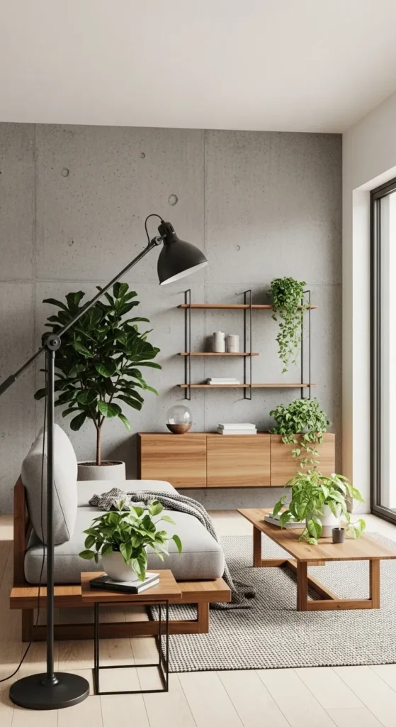 Indoor Plants Softening Industrial Elements