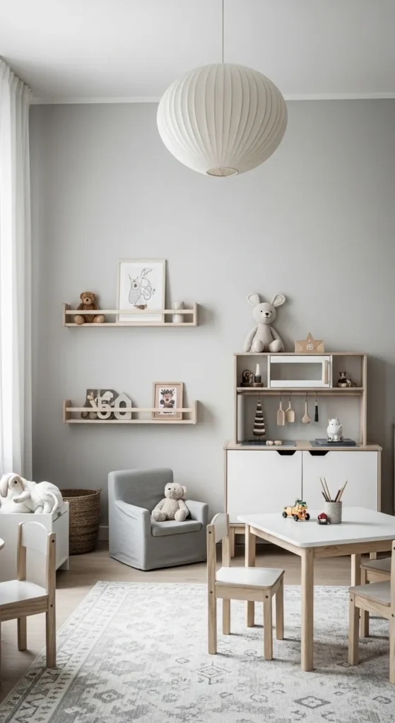 Scandinavian Playroom Designed to Grow with Kids