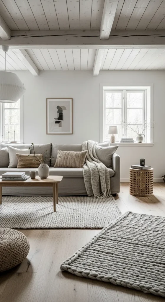 Neutral Wood Tones with Soft Nordic Textures