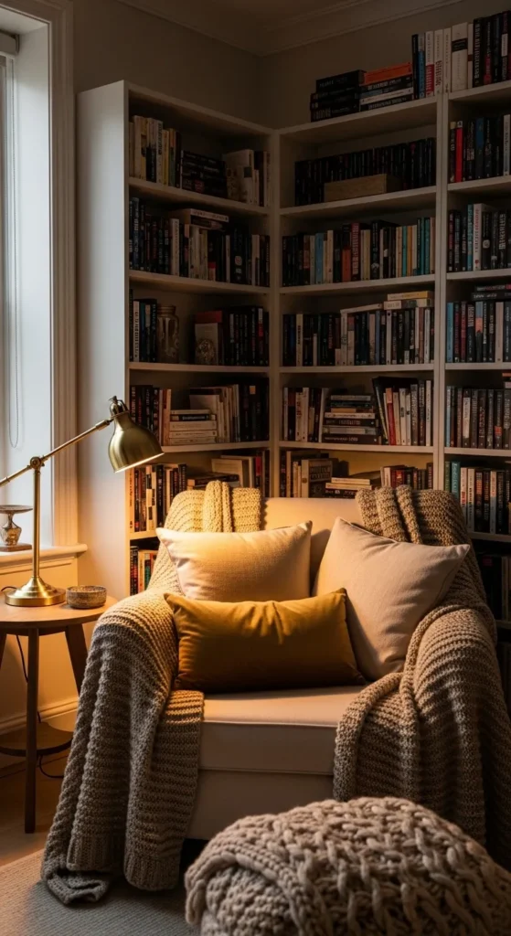 Cozy Reading Nook Library Room