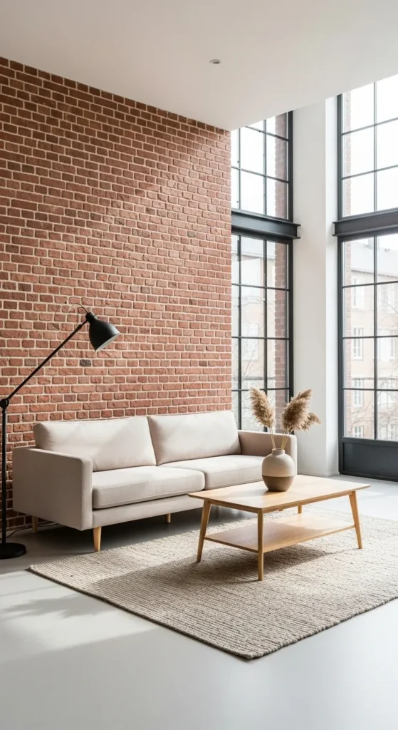 Exposed Brick Meets Nordic Minimalism