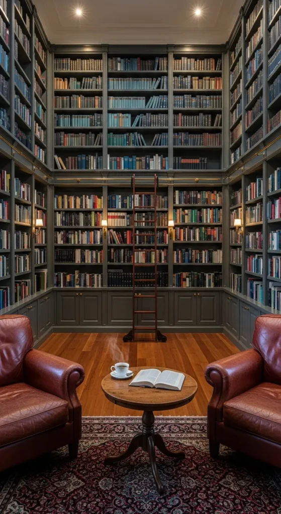 Floor to Ceiling Bookshelf Library