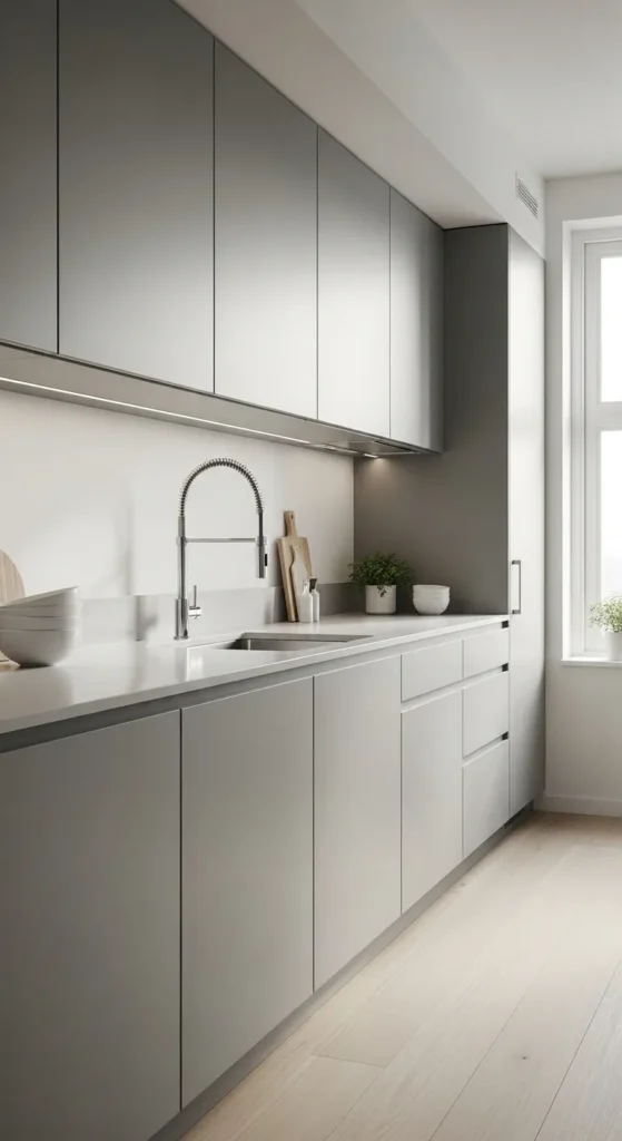Minimalist Grey Scandi Kitchen Design