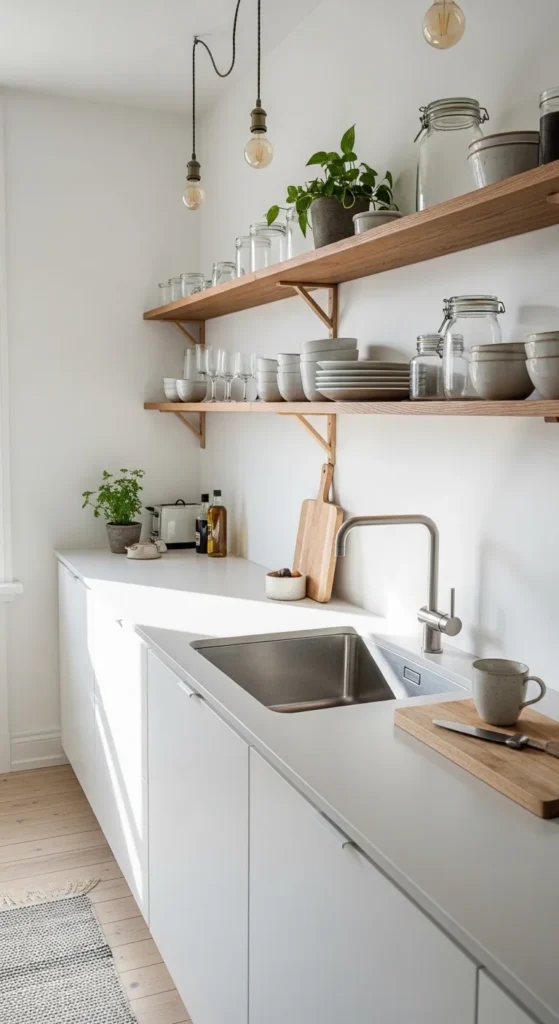 Scandinavian Kitchen with Open Shelving