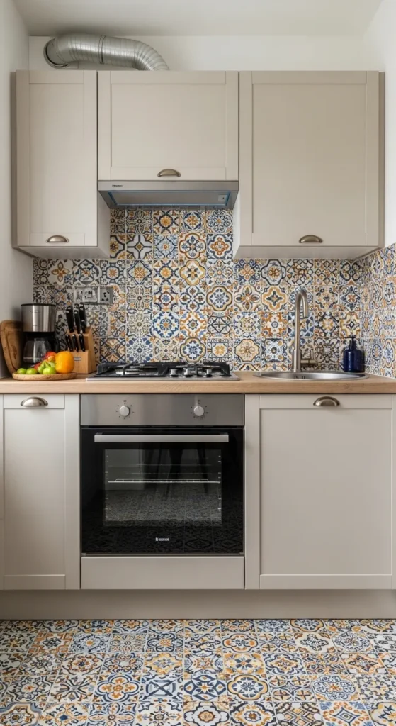 Patterned Tile Backsplash Drama