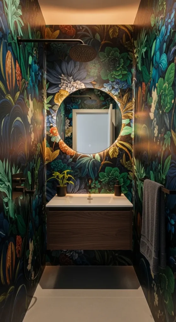 Bold Wallpaper with Dark Accents