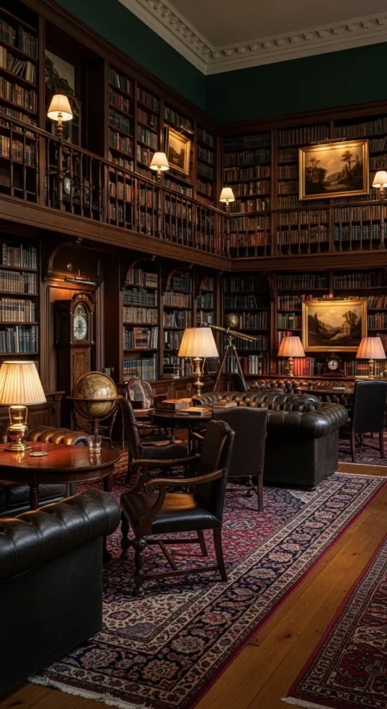 Classic Wooden Library Room