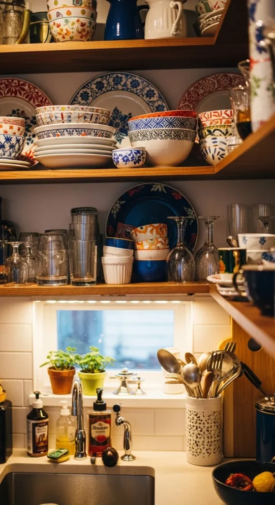 Open Shelving with Curated Chaos