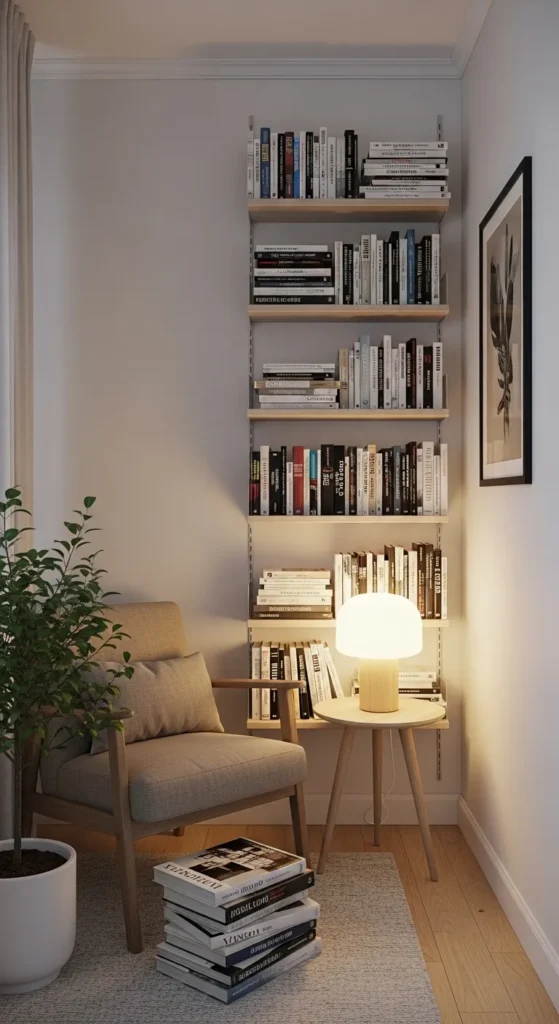 Small Space Home Library Room