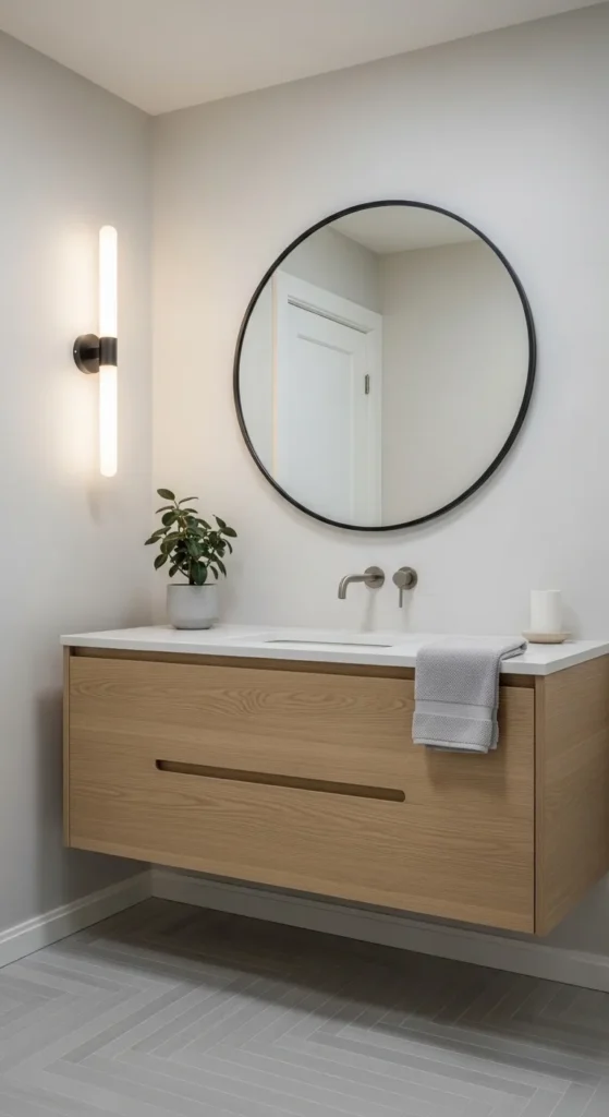 Floating Vanity Scandinavian Powder Room