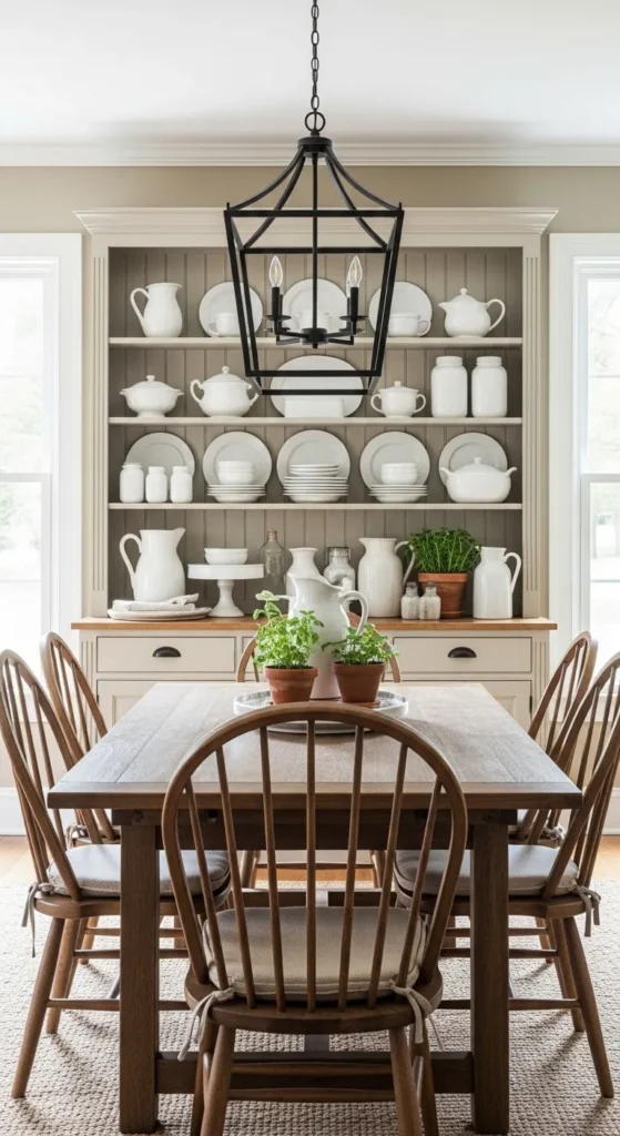 Built In Hutch or Open Shelving Display