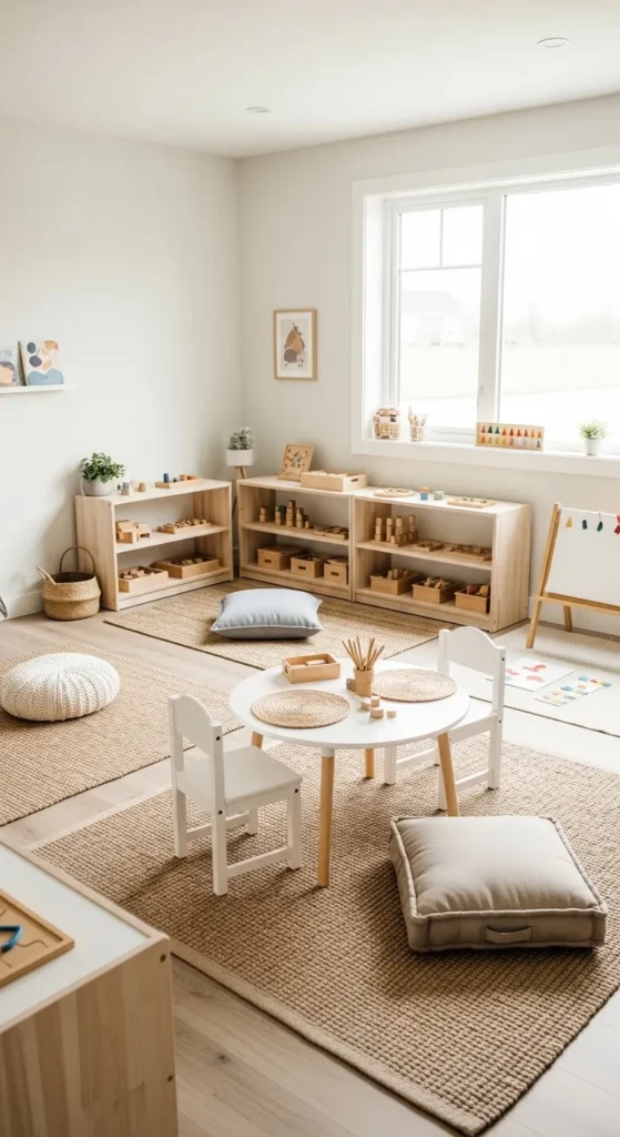 Scandi Playroom with Montessori Inspired Layout