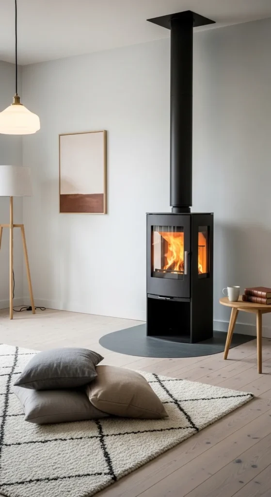 Freestanding Scandinavian Wood Stove