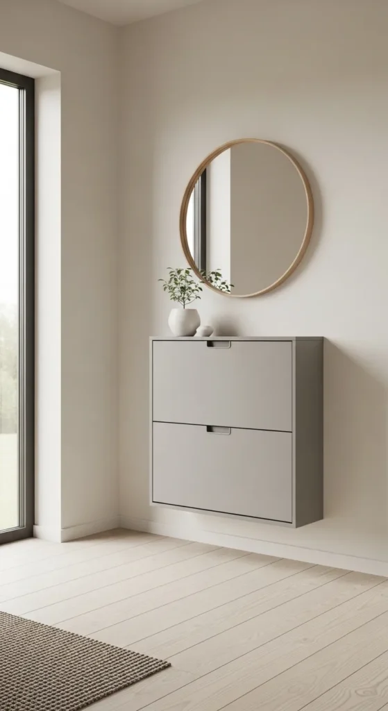 Slim Shoe Storage with Clean Lines