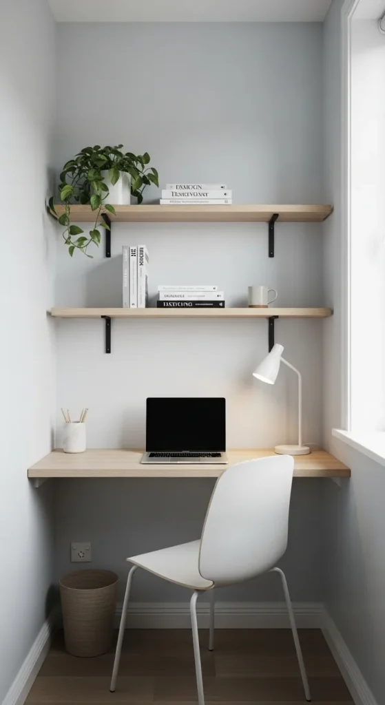 Compact Scandinavian Home Office Corner