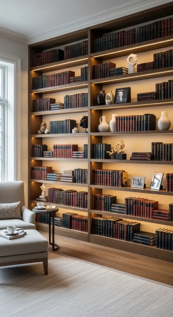 Built In Wall Library Room