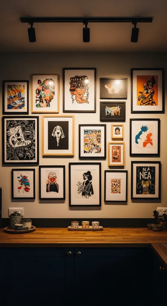 Art Filled Kitchen Walls