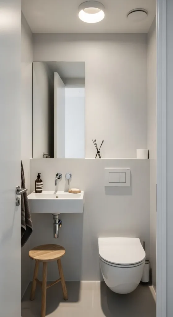 Compact Scandinavian Powder Room Design
