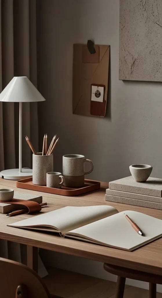 Scandinavian Office with Natural Materials