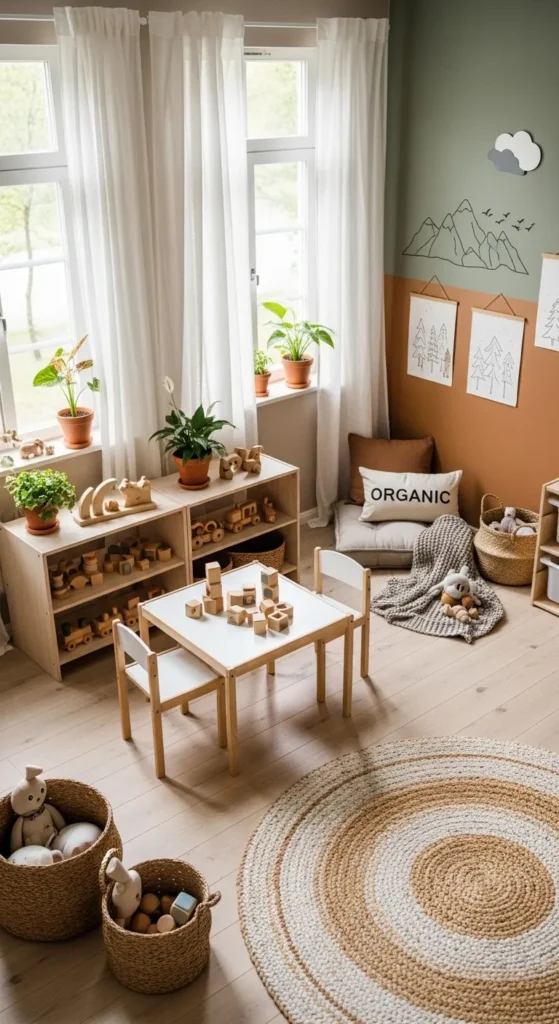 Nature Inspired Scandinavian Playroom