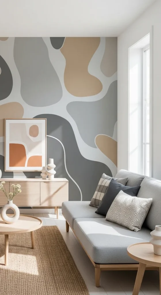 Abstract Scandinavian Art Wallpaper