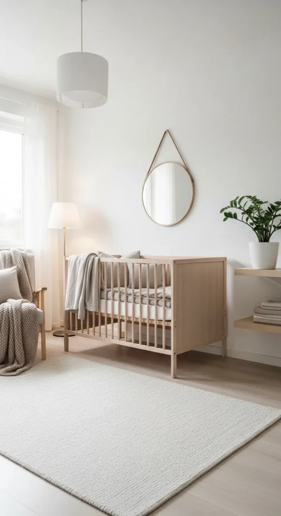 Simple Scandinavian Crib Styling