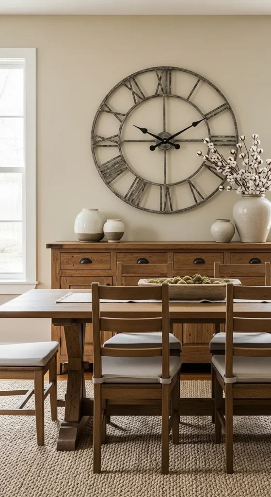 Large Farmhouse Wall Clock