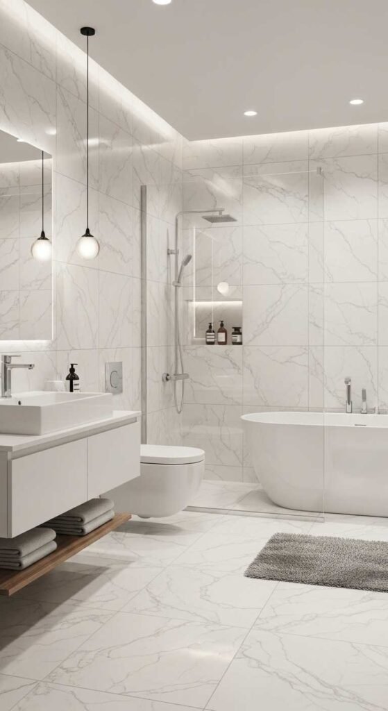 Marble Effect Tiles for a Luxurious Modern Touch