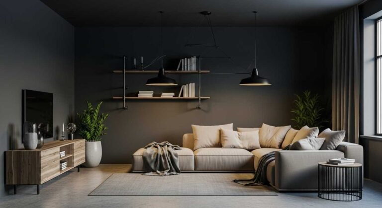 scandi industrial living room ideas