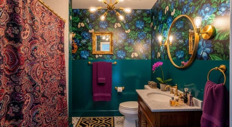 11 Small Maximalist Bathroom Ideas That Feel Wildly Luxe