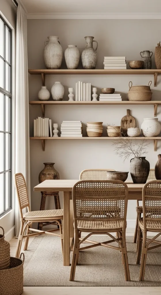 Open Shelving with Curated Decor