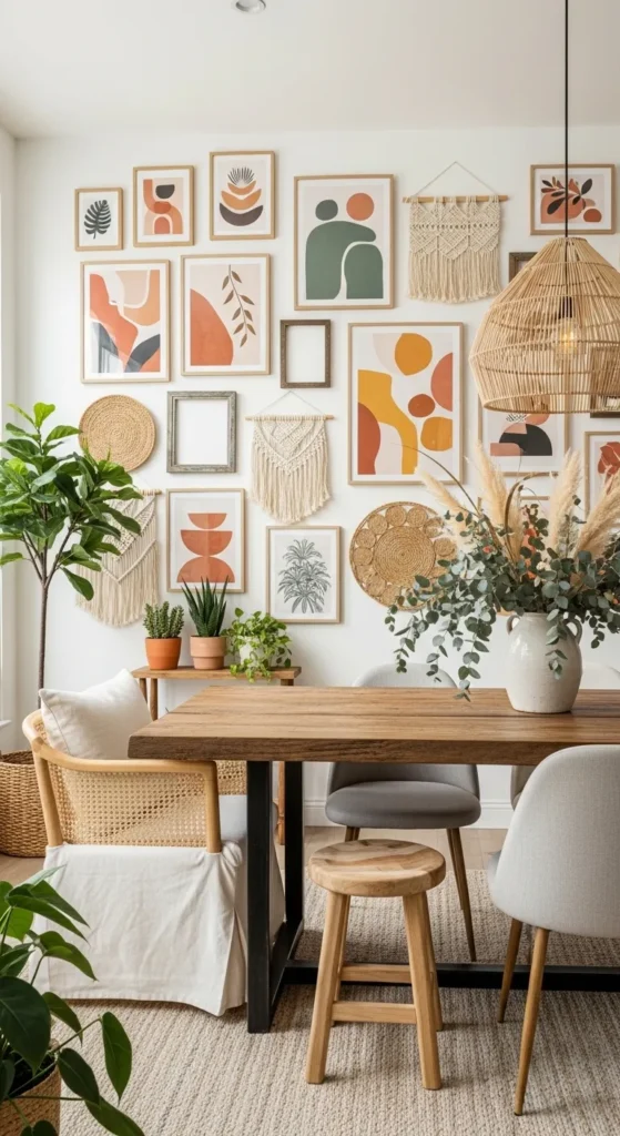 Gallery Wall with Artistic Expression