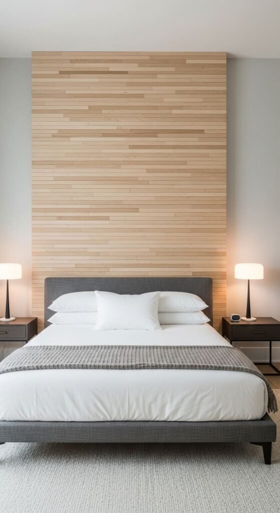 Modern Bedroom with Accent Wall Texture