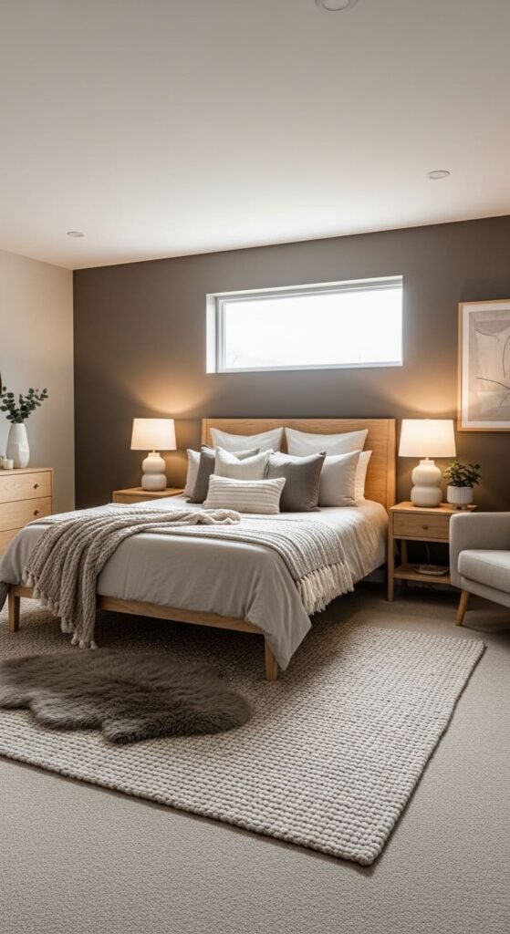 Beige with Bold Accent Wall